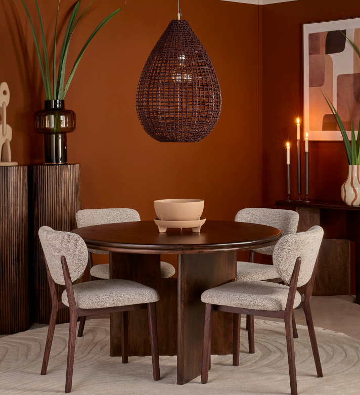 Lifestyle Dayton Dining Table Round Walnut