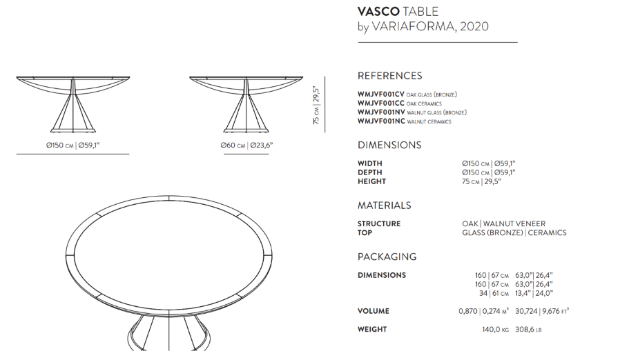 Wewood Dining Table Vasco