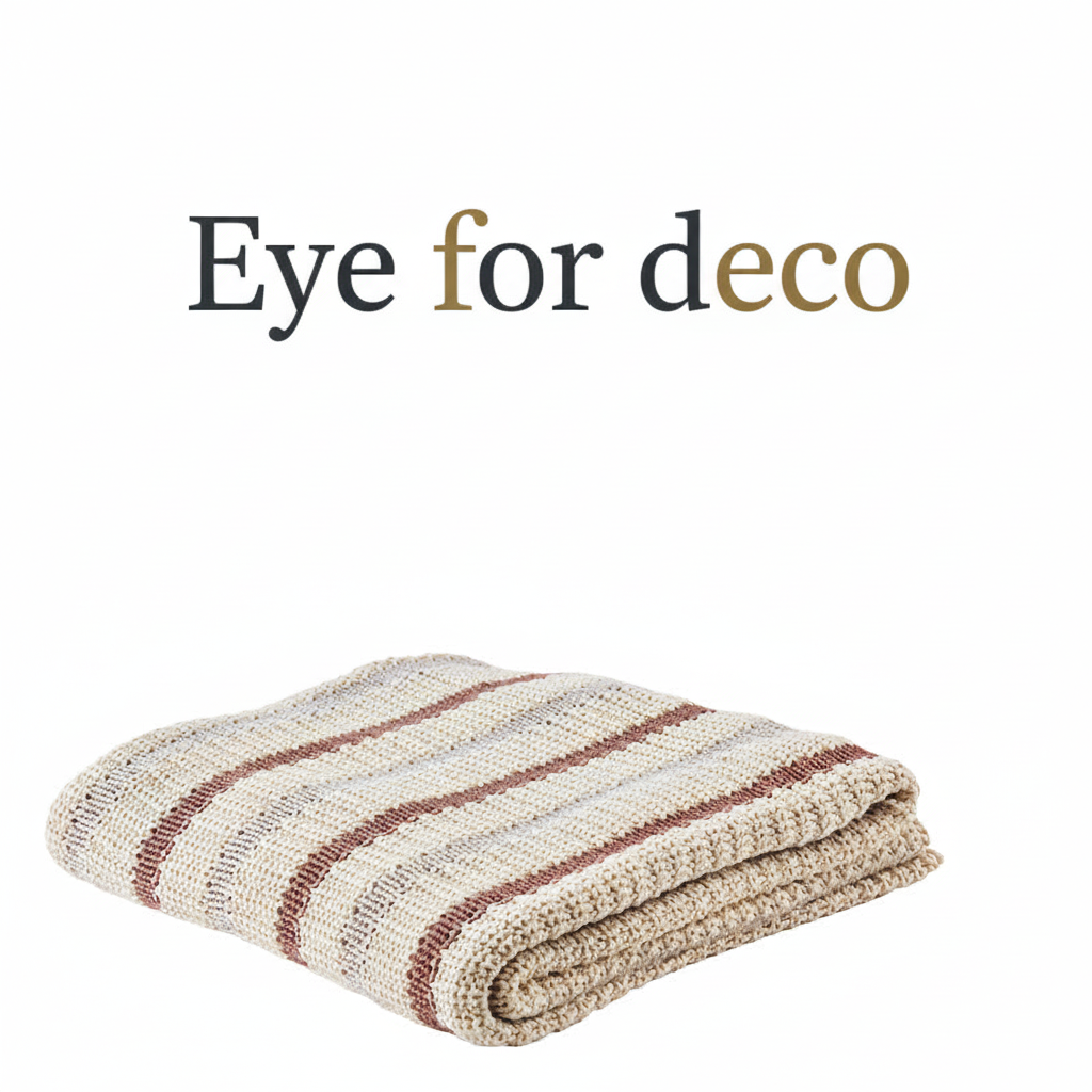 Ellie plaid met Eye for deco tekst bovenin