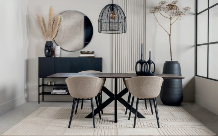 Lifestyle spiegel rond Black 150cm