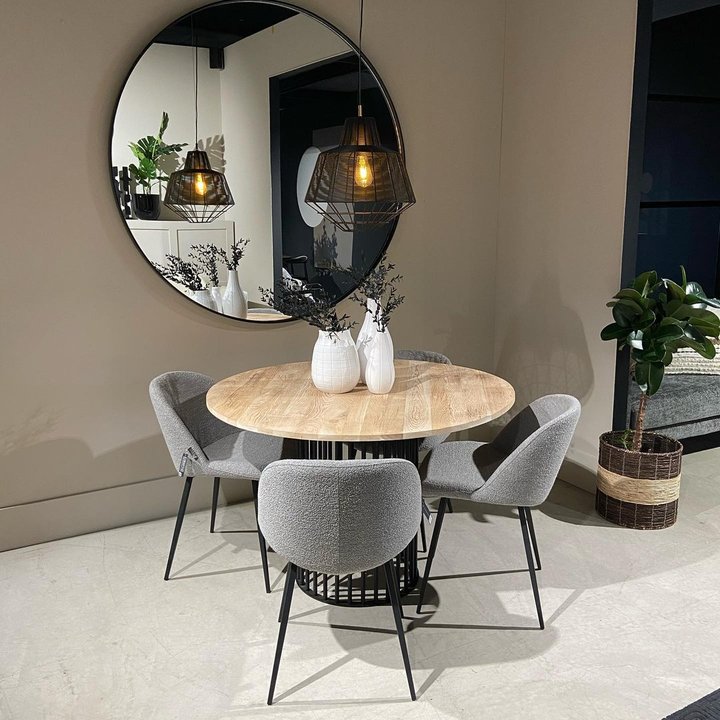 Lifestyle spiegel rond Black 150cm