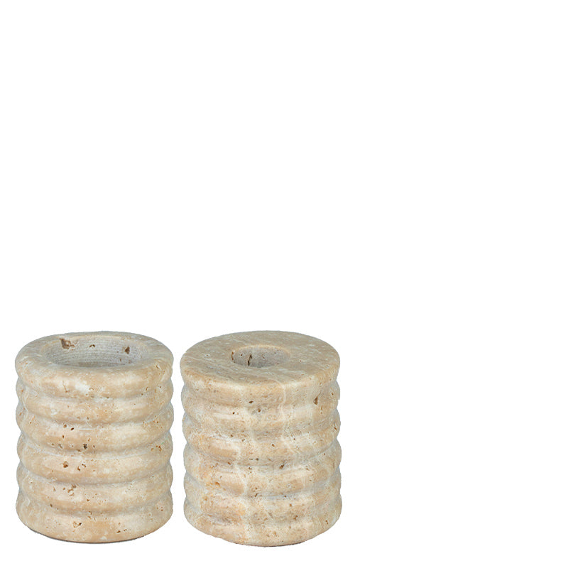 Lifestyle Travertine Ring Candle Holder