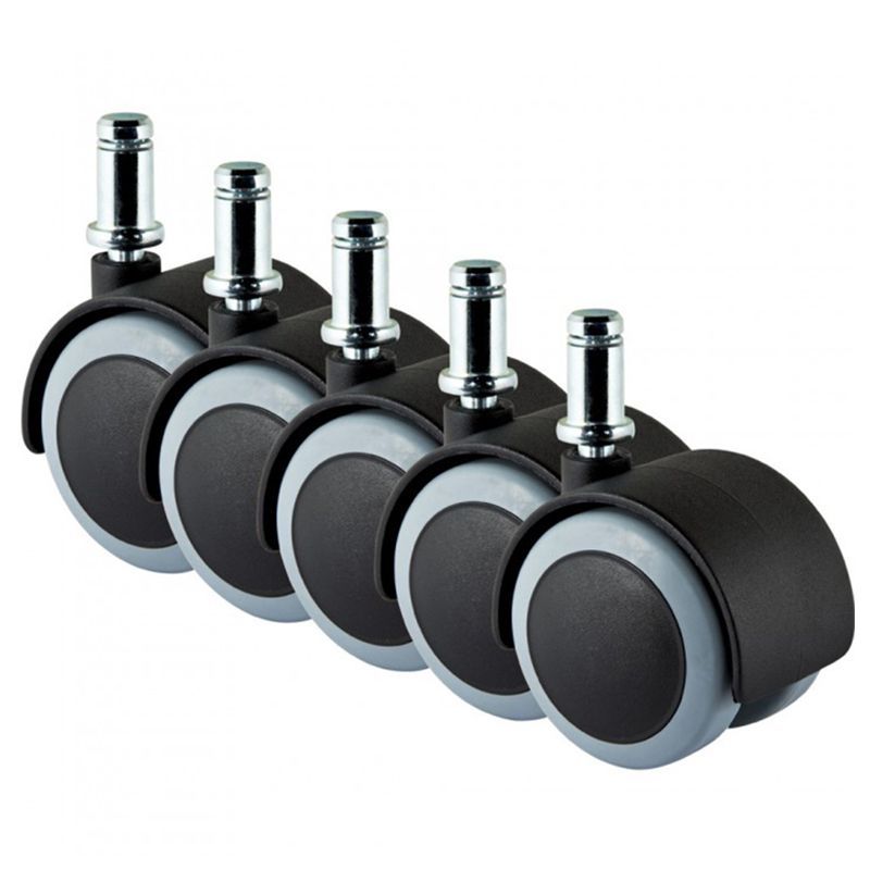 Set zachte wielen 50mm voor bureaustoel etc,