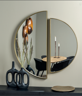 Spiegel  150cm  Halfrond Antique Gold