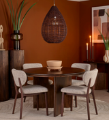 Lifestyle Dayton Dining Table Round Walnut