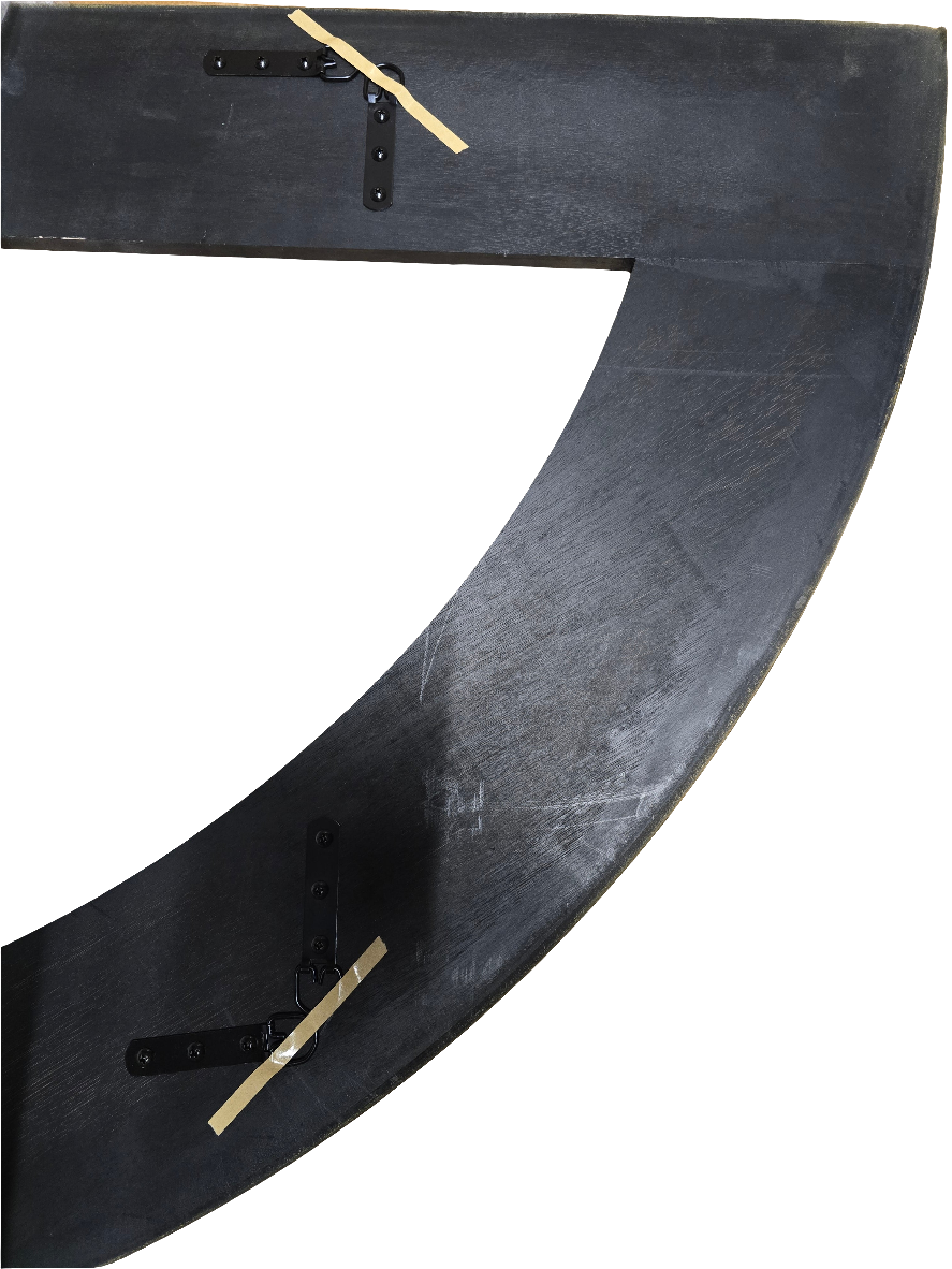 Spiegel  150cm  Halfrond Antique Gold