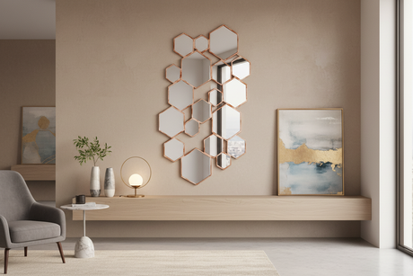 DIVIDED MIRROR HEXAGON Sfeerbeeld