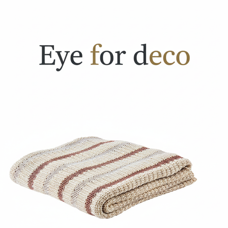 Ellie plaid met Eye for deco tekst bovenin