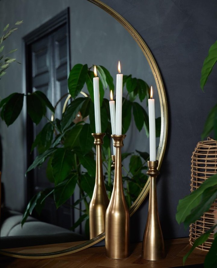 Lifestyle-Spiegel rund Antikgold 150cm