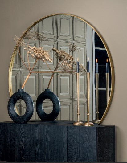Lifestyle-Spiegel rund Antikgold 150cm