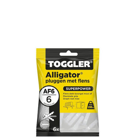 Toggler Aligator Plug met Flens set a 6stuks