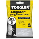 Toggler Aligator Plug met Flens set a 6stuks