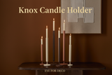 Knox Candle Holder Banner met branding