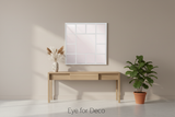 Lifestyle banner Fernao Mirror Square White met Eye for Deco