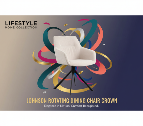 Lifestyle Johnson Rotating Dining Chair Crown - Kleurrijke Banner