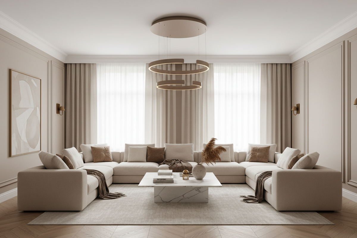 LUX-circle Sand – Luxe Woonkamer
