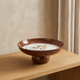 Osasco bowl Brown met wit decoratiezand en enkele schelpen