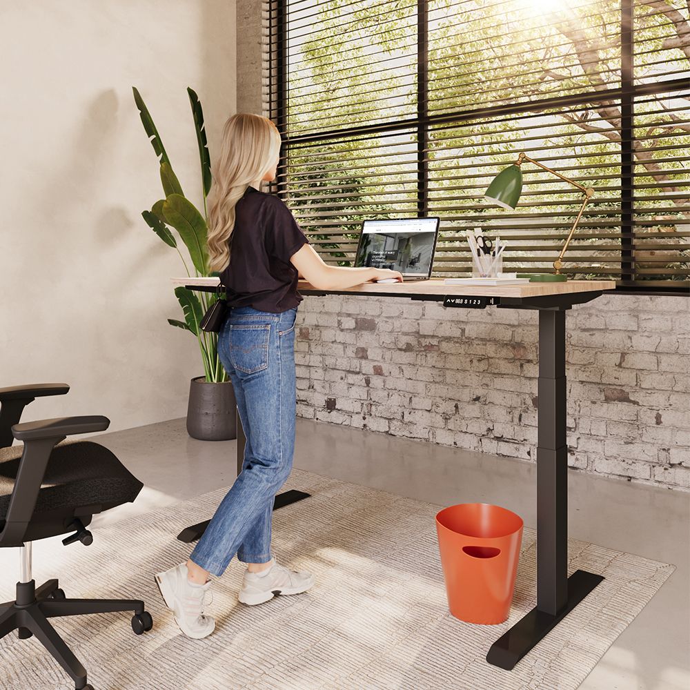 Bureau zit/sta  Elektrisch Rise+ onderstel