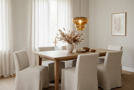 Sfeerfoto amber hanglamp