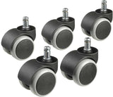 Set zachte wielen 50mm  voor bureaustoel  etc,