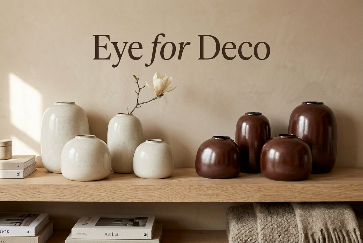 Sorocaba vazen met magnoliabloem en Eye for Deco