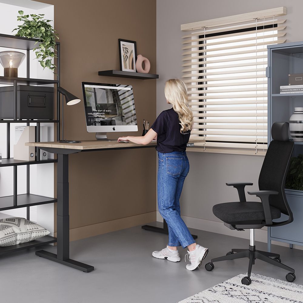 Bureau  zit/sta Elektrisch Ergonice Swift+ onderstel