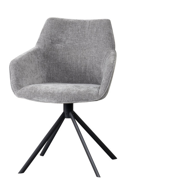 LIFESTYLE JOHNSON ROTATING DINING CHAIR CROWN GREY