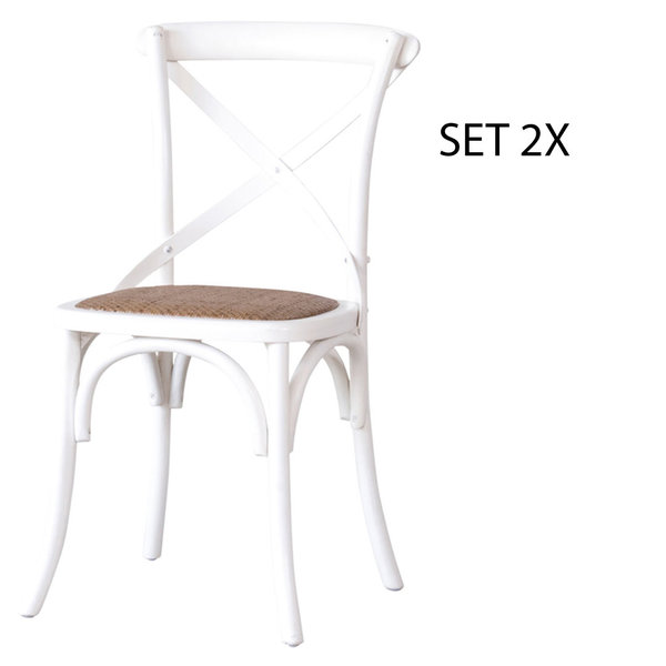LIFESTYLE CROSS CHAIR OLD WHITE