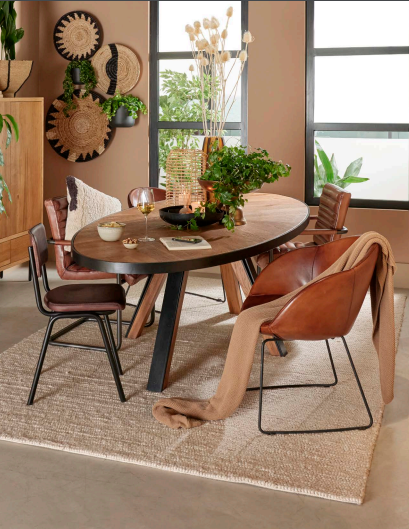 LIFESTYLE LOS ANGELES CHAIR LEATHER BROWN (BRUIN)