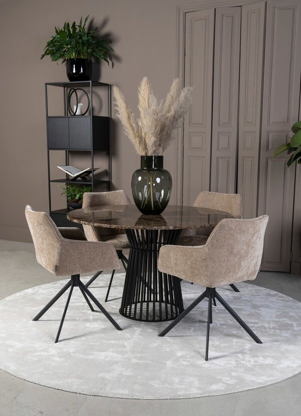 LIFESTYLE HENDERSON/CLINTON TABLE TOP MARBLE BROWN