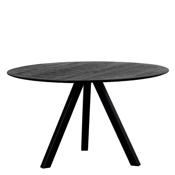 LIFESTYLE EETTAFEL ATLANTA DINING TABLE ROUND BLACK 130x130x76 cm
