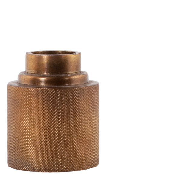 LIFESTYLE RAW CANDLE HOLDER ANTIQUE BRASS S 9x9x10 cm